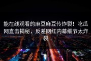 能在线观看的麻豆麻豆传炸裂！吃瓜网直击揭秘，反差网红内幕细节太炸裂