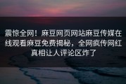 震惊全网！麻豆网页网站麻豆传媒在线观看麻豆免费揭秘，全网疯传网红真相让人评论区炸了