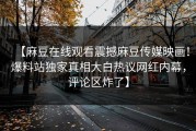 【麻豆在线观看震撼麻豆传媒映画！爆料站独家真相大白热议网红内幕，评论区炸了】