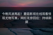 今晚风波再起！蘑菇影视在线观看惊现尤物写真，网红无奈回应：持续刷屏
